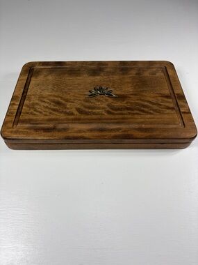 Gail Craft Quality Woodenware serving tray vintage organizer removable inserts